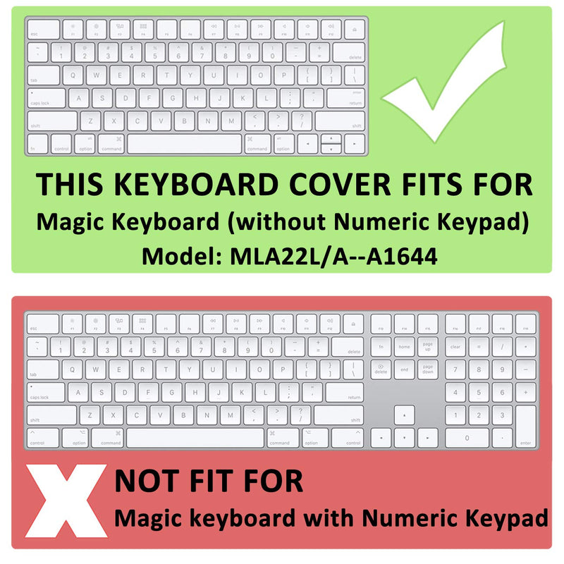 ProElife Ultra Thin Silicone Keyboard Protector Cover Skin for Apple iMac Magic Keyboard & Magic Keyboard 2 (WITHOUT Numeric Keypad, U.S Version, Model: MLA22L/A--A1644) (Transparent) for Magic Keyboard (MLA22LL/A) AClear - LeoForward Australia