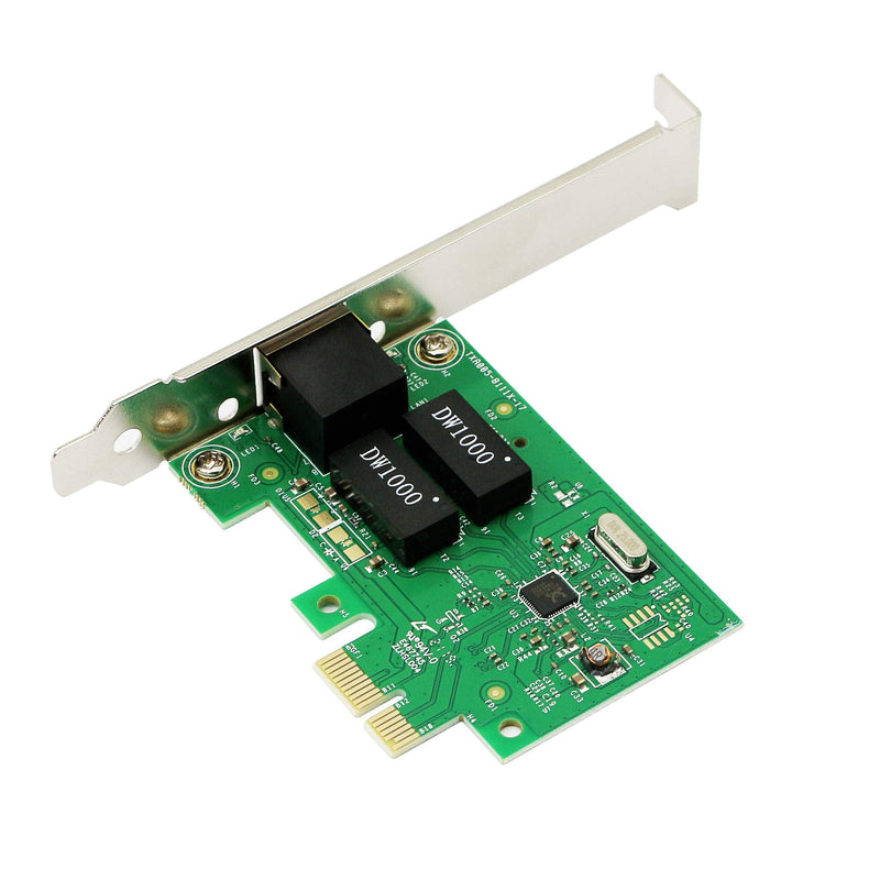  [AUSTRALIA] - CERRXIAN Gigabit Ethernet PCI Express 1x Slot PCI-E Network Card 10/100 / 1000Mbps with Low Profile Bracket for Desktop PC