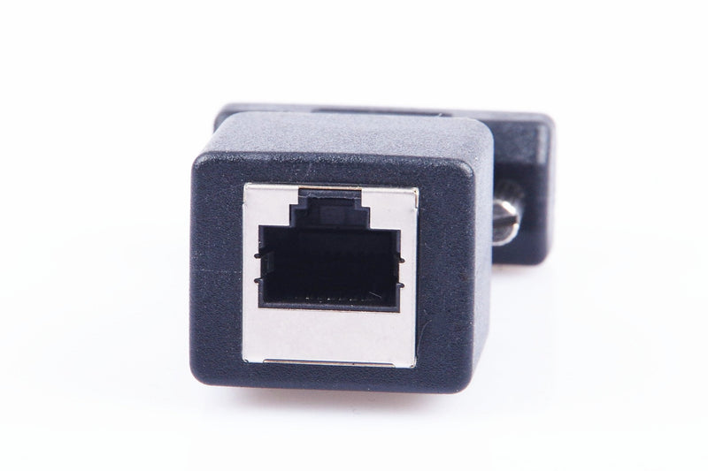  [AUSTRALIA] - LM YN DB9 RS232 Female to RJ45 Female Adapter COM Port to LAN Ethernet Port Converter
