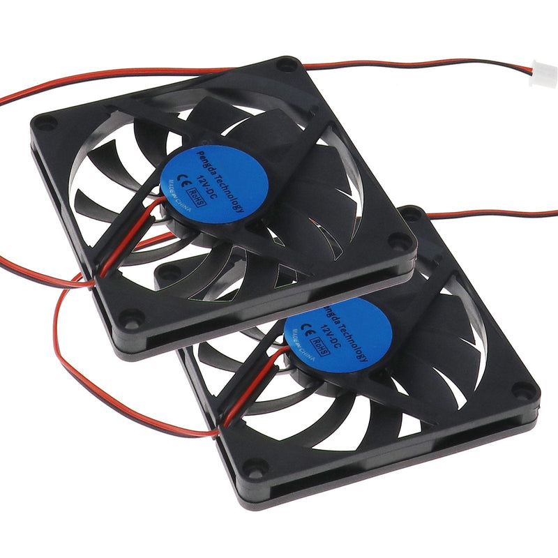  [AUSTRALIA] - SING F LTD 2X Standard Computer Fans PC Case Cooling Cooler Fans Brushless Silent 80x80x10mm DC 12V 2Pin