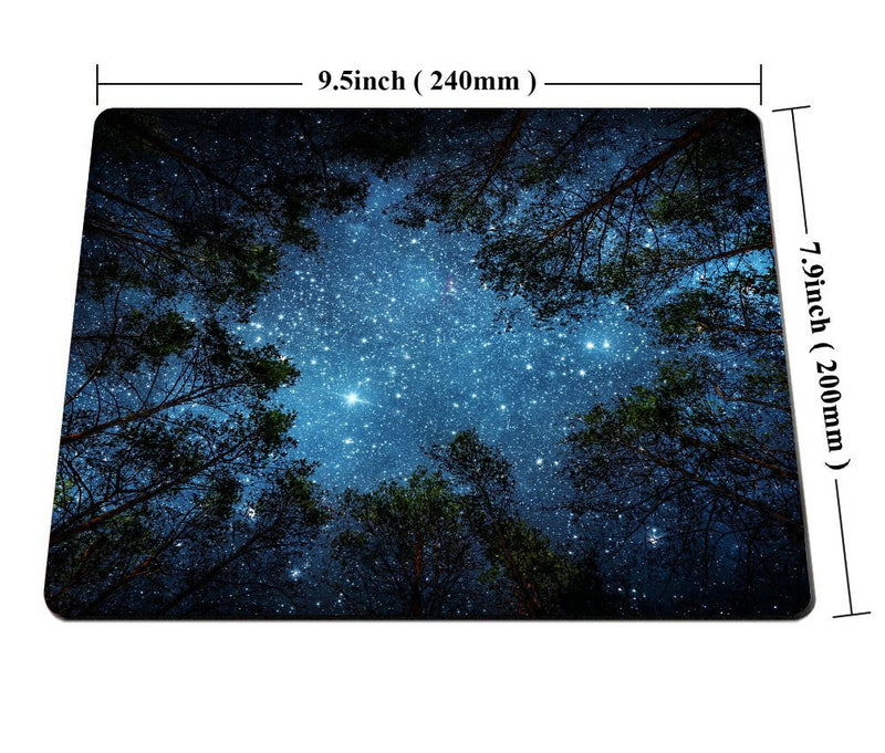 Beautiful Night Sky Mouse Pad by Smooffly, The Milky Way and The Trees Mouse Pad,Sublime Forest Nature View Rectangle Non-Slip Rubber Mousepad Gaming Mouse Pad - LeoForward Australia