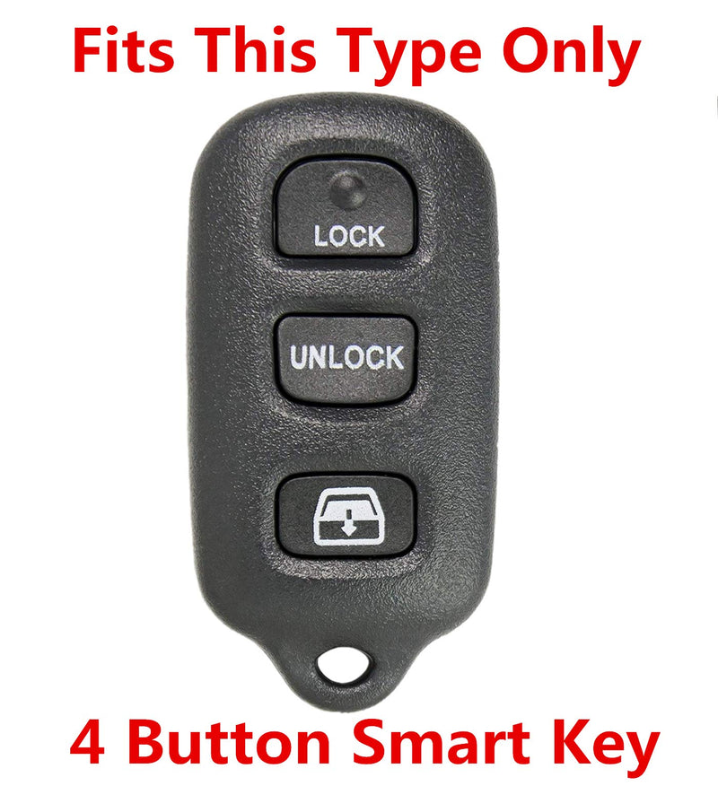  [AUSTRALIA] - Rpkey Silicone Keyless Entry Remote Control Key Fob Cover Case protector For 1999-2009 Toyota 4Runner 2001-2008 Toyota Sequoia HYQ12BBX HYQ12BAN HYQ1512Y