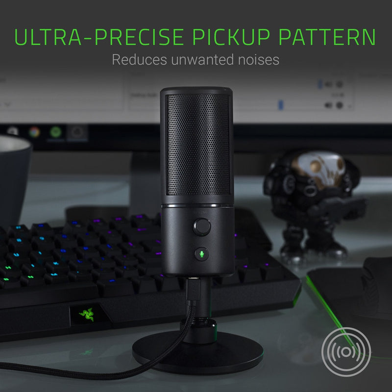  [AUSTRALIA] - Razer Seiren X USB Streaming Microphone: Professional Grade - Built-in Shock Mount - Supercardiod Pick-Up Pattern - Anodized Aluminum - Classic Black