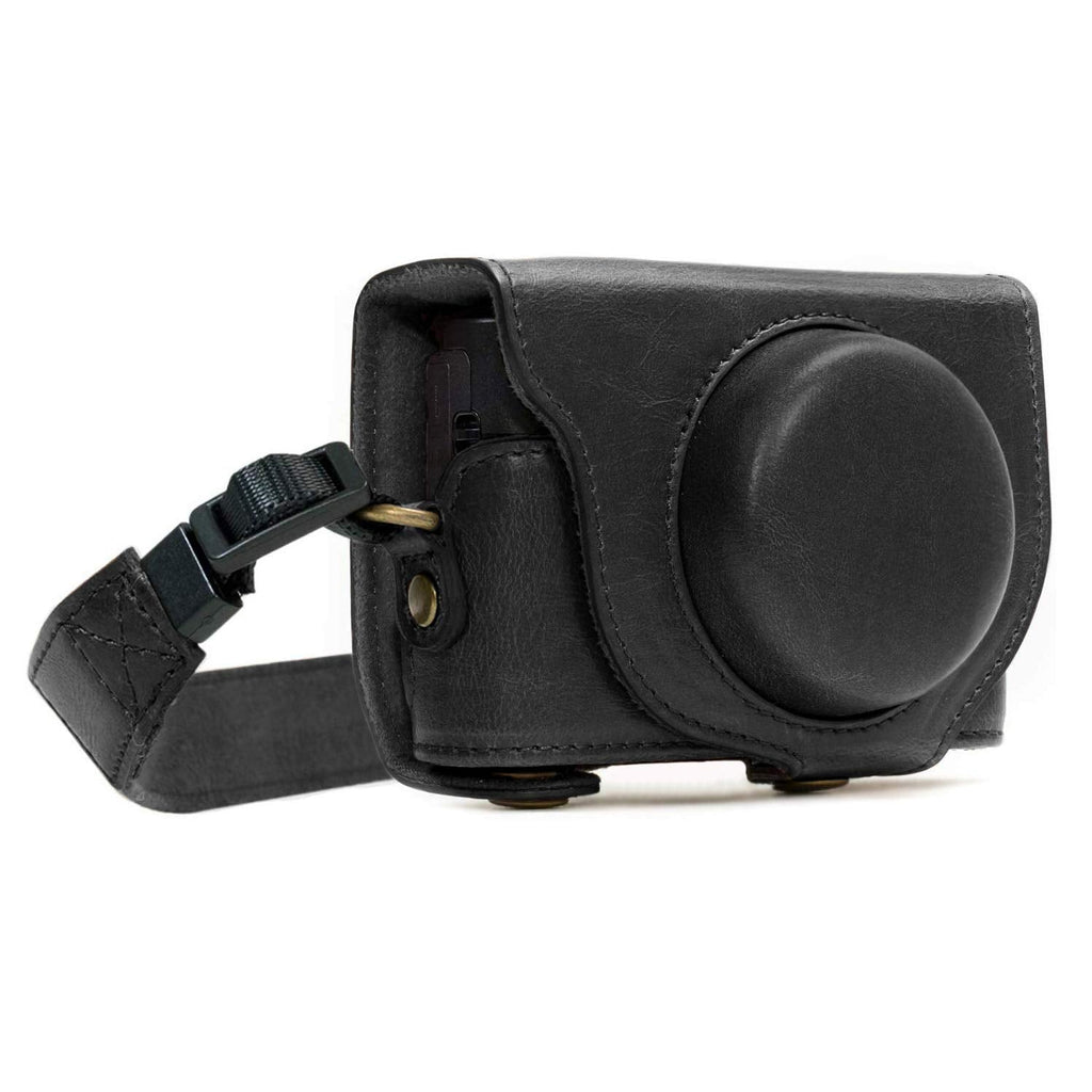  [AUSTRALIA] - MegaGear Ever Ready Leather Camera Case Compatible with Sony Cyber-Shot DSC-RX100 VI, DSC-RX100 V, DSC-RX100 IV Black