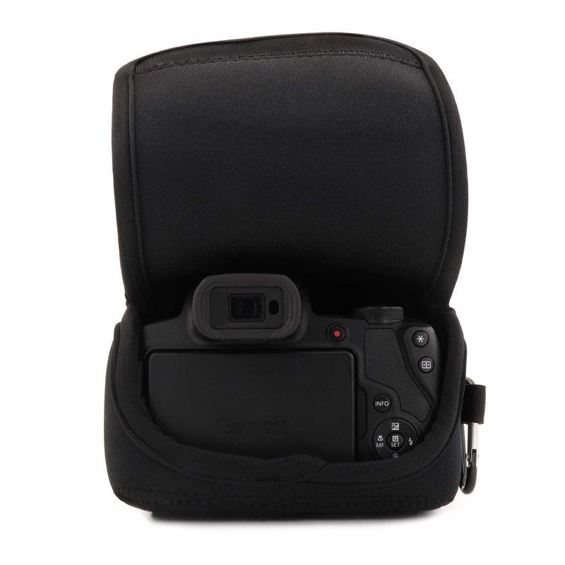  [AUSTRALIA] - MegaGear MG1573 Ultra Light Neoprene Camera Case Compatible with Canon PowerShot SX70 HS - Black, One Size