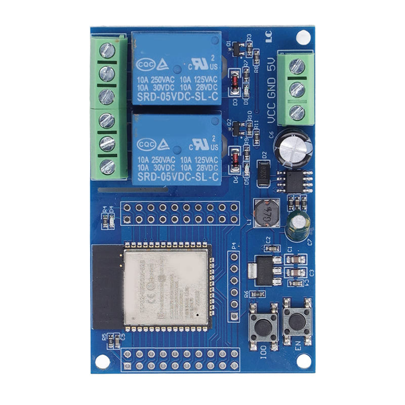  [AUSTRALIA] - ESP32 2 Channel 5V Relay Module 4MB Flash Large Capacity Programmable Relay Board for Secondary Development Learning