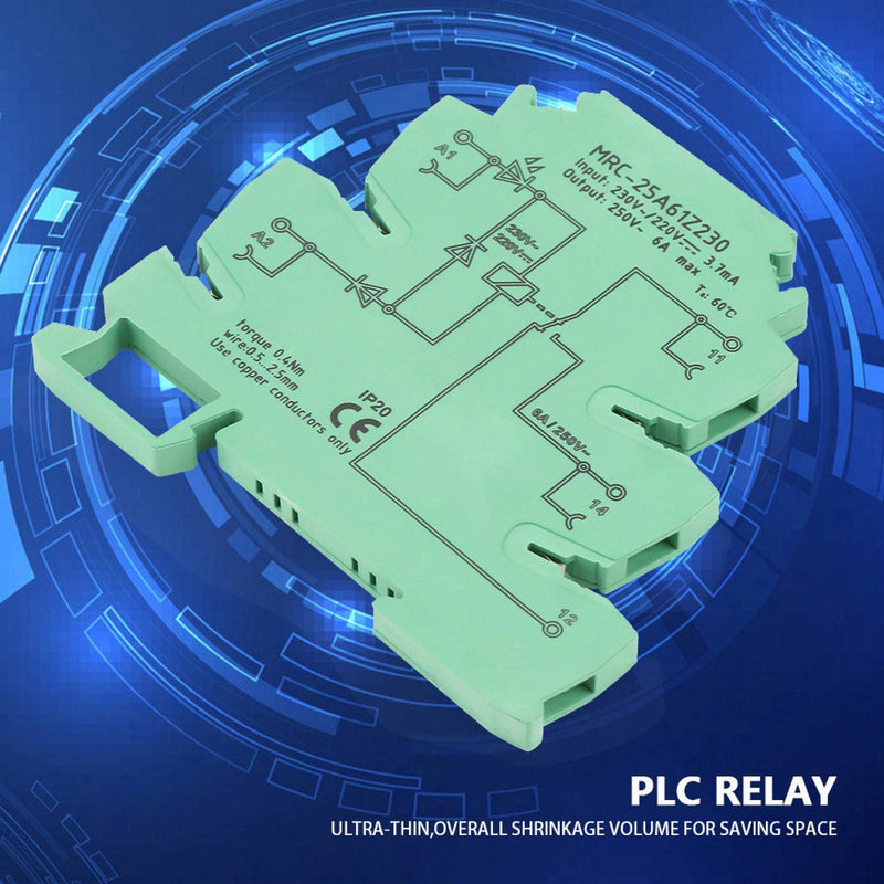  [AUSTRALIA] - Relay, ultra-thin PLC relay, 230VAC/220VDC 1NO 1NC for controlling PLC automation devices