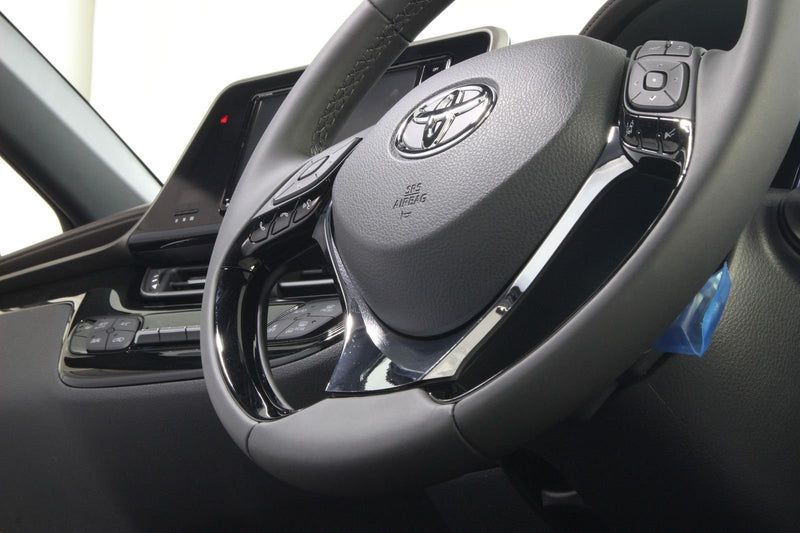  [AUSTRALIA] - Steering Wheel Panel Garnish Trim Cover Decoration Sticker Interior Chrome for Toyota C-HR 2016-2018