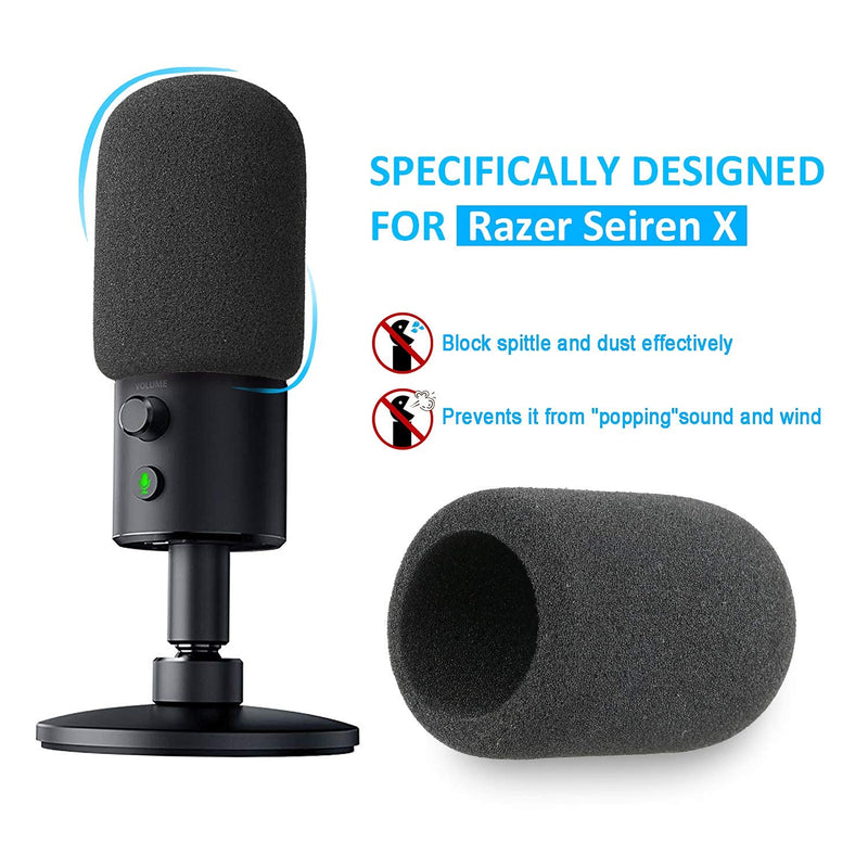  [AUSTRALIA] - Razer Seiren X Mic Boom Arm with Foam Windscreen, Suspension Boom Scissor Arm Stand with Pop Filter Cover for Razer Seiren X USB Streaming Microphone by SUNMON