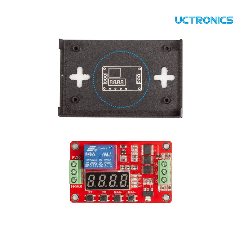  [AUSTRALIA] - UCTRONICS DC 12V Programmable Time Delay Relay Module with Metal Enclosure, On Delay and Off Delay Timer for Automobile, Raspberry Pi, Industrial Control, and Other Automatic Control Projects