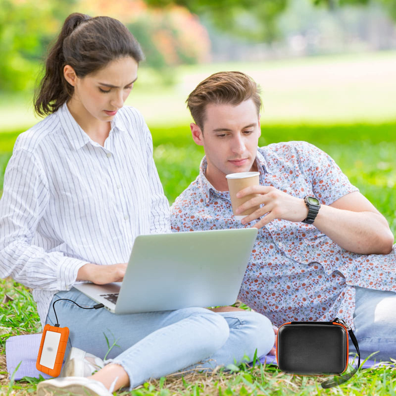  [AUSTRALIA] - Case Compatible with LaCie Rugged Mini 1TB/ 2TB/ 4TB/ 5TB External Hard Drive Portable HDD, Storage Holder for Hard Drives for Mac and PC Computer & USB 3.0 2.0 Cable SD Cards (Box Only)