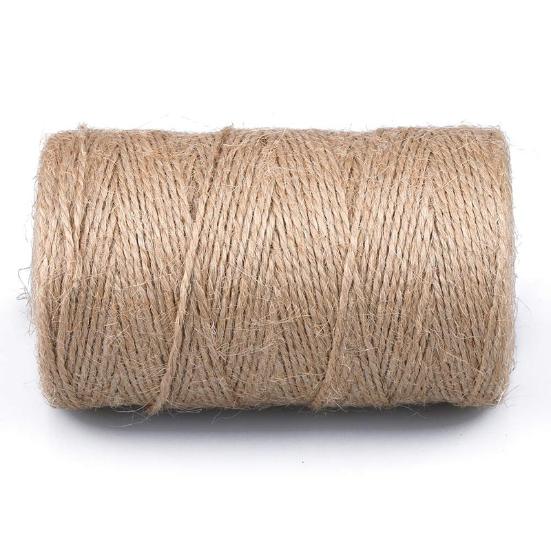  [AUSTRALIA] - 656 Feet Natural Jute Twine Gift Twine String 2Ply Arts Crafts Jute Rope for Gift Wrap DIY Decoration