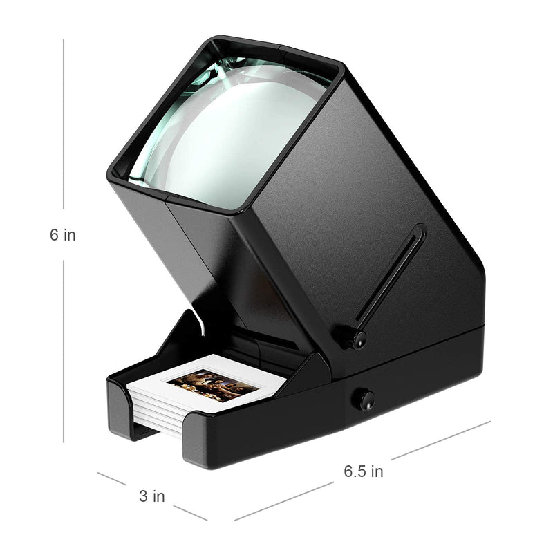  [AUSTRALIA] - LED Lighted Illuminated Viewing for 35mm Slide and Positive Film Negatives,3X Magnification,USB Powered,Slide and Film Viewer,4AA Batteries Included