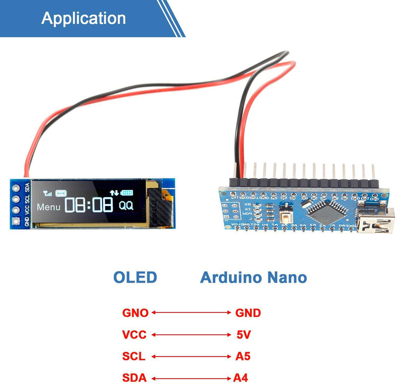 MakerFocus 6pcs I2C OLED Display Module 0.91 Inch I2C SSD1306 OLED Display Module Blue I2C OLED Screen Driver DC 3.3V~5V for Ar duino Blue 6pcs - LeoForward Australia