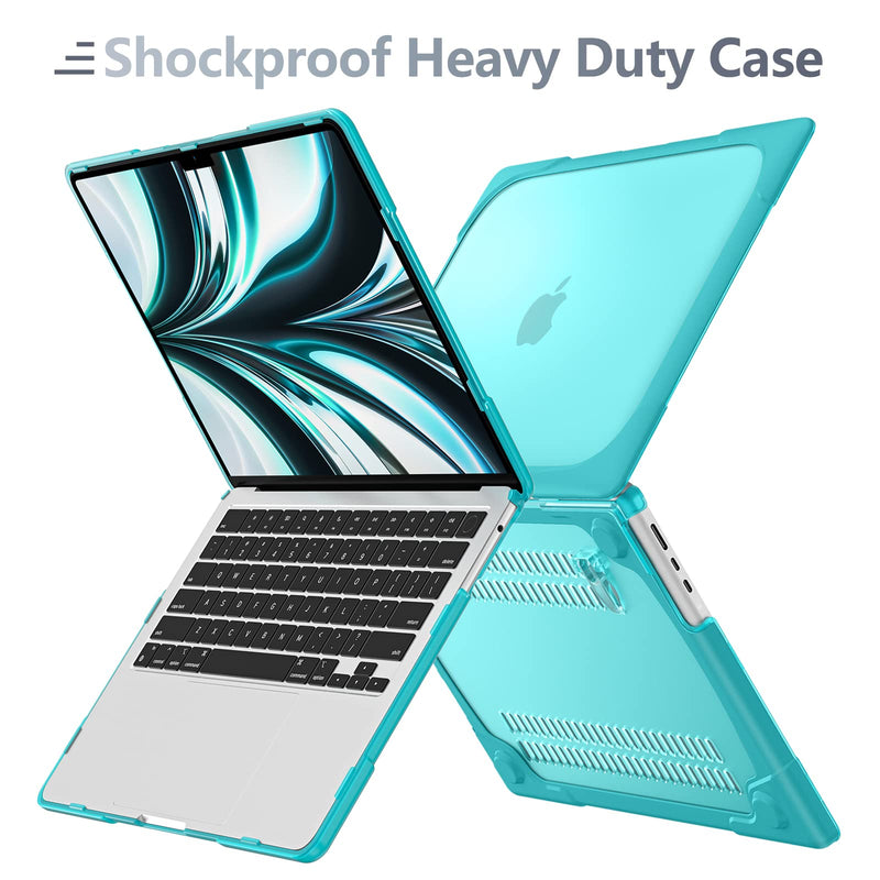  [AUSTRALIA] - Batianda for 2023 MacBook Air 15 inch Case with M2 Chip Model A2941,Heavy Duty Shockproof Protective Hard Shell with Fold Kickstand & Keyboard Cover Screen Protector for Enhanced Durability, Blue