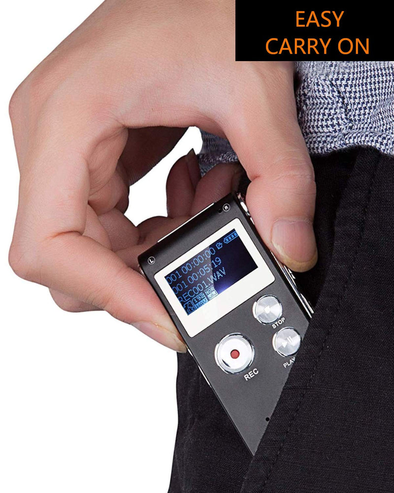  [AUSTRALIA] - Digital Voice Recorder Meeting 8G - Easy to Use, Clear Recording with Playback - Voice Activated Recorder - Digital Audio Recorder for Lectures, Handheld Recording Device, Grabadora de Voz Digital