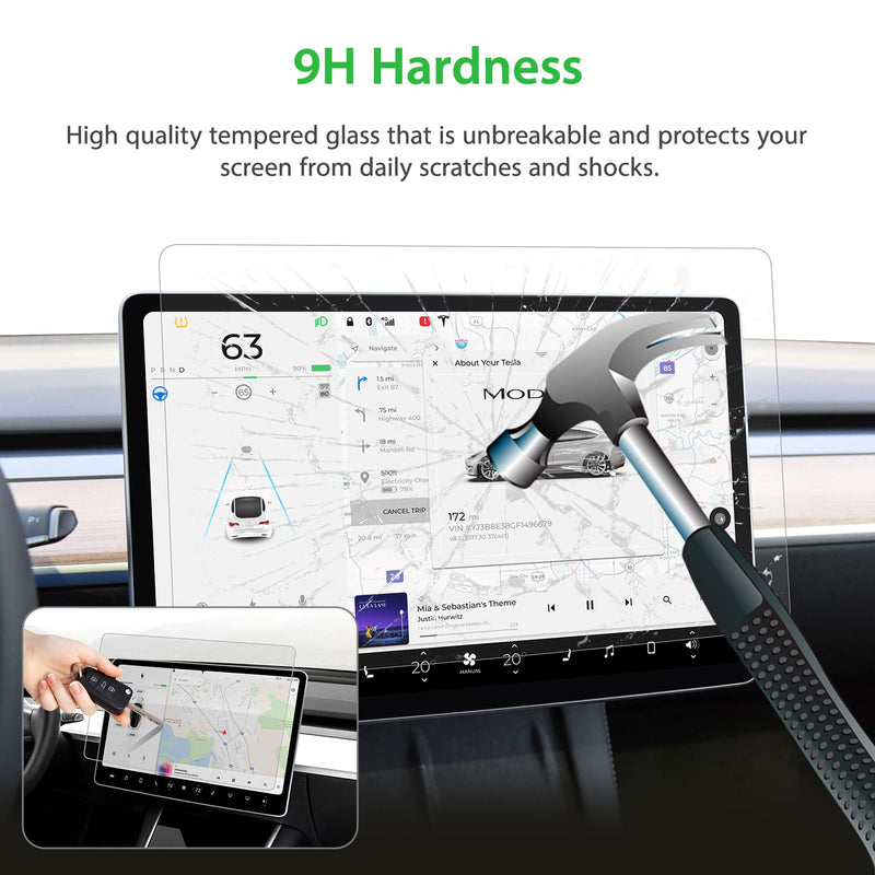  [AUSTRALIA] - Bioton Silkfeel Glass Screen Protector designed for Tesla Model 3 / Y Center Control Touchscreen [Automatic Alignment] [Anti Glare] [9H Hardness]