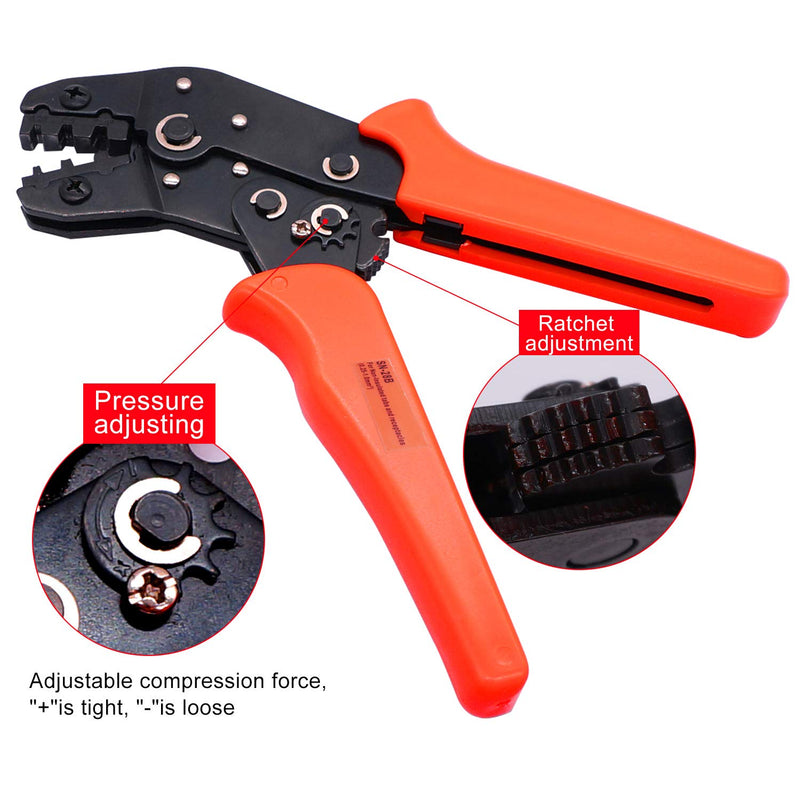  [AUSTRALIA] - Twidec/Wire Crimping Pliers 0.25-10mm² Dupont Crimping Tool Ratcheting Wire 28-18AWG Crimping Tools Manual Crimp Fold Tool For Dupont JST XH Connectors SN-28B