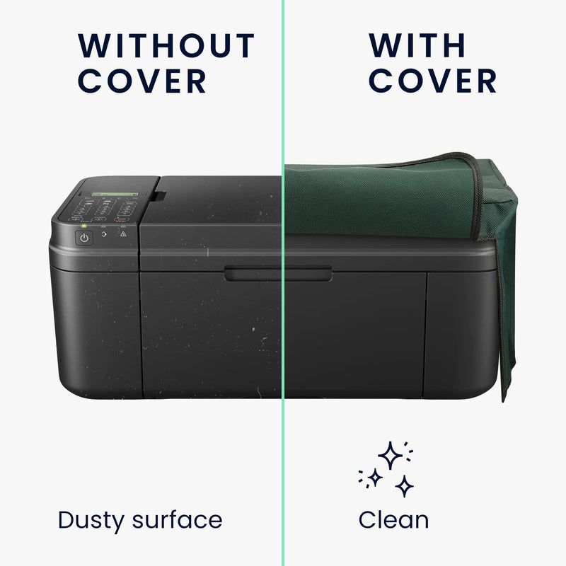  [AUSTRALIA] - kwmobile Dust Cover Compatible with Canon Pixma MX495 / TR4550 / 4551 - Printer Case - Fabric Protector Cover - Dark Green