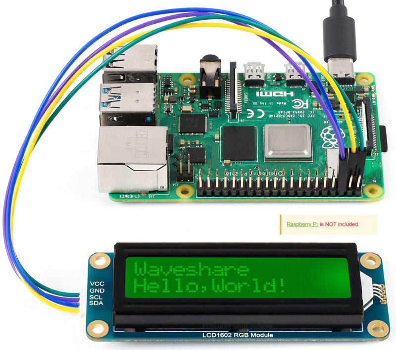  [AUSTRALIA] - LCD1602 RGB Display Module 16x2 Characters 16 Millions RGB Backlight Colors 3.3V/5V I2C Bus AiP31068 LCD Controller PCA9633 RGB Driver Compatible with Arduino Raspberry Pi/Pi Pico Jetson Nano