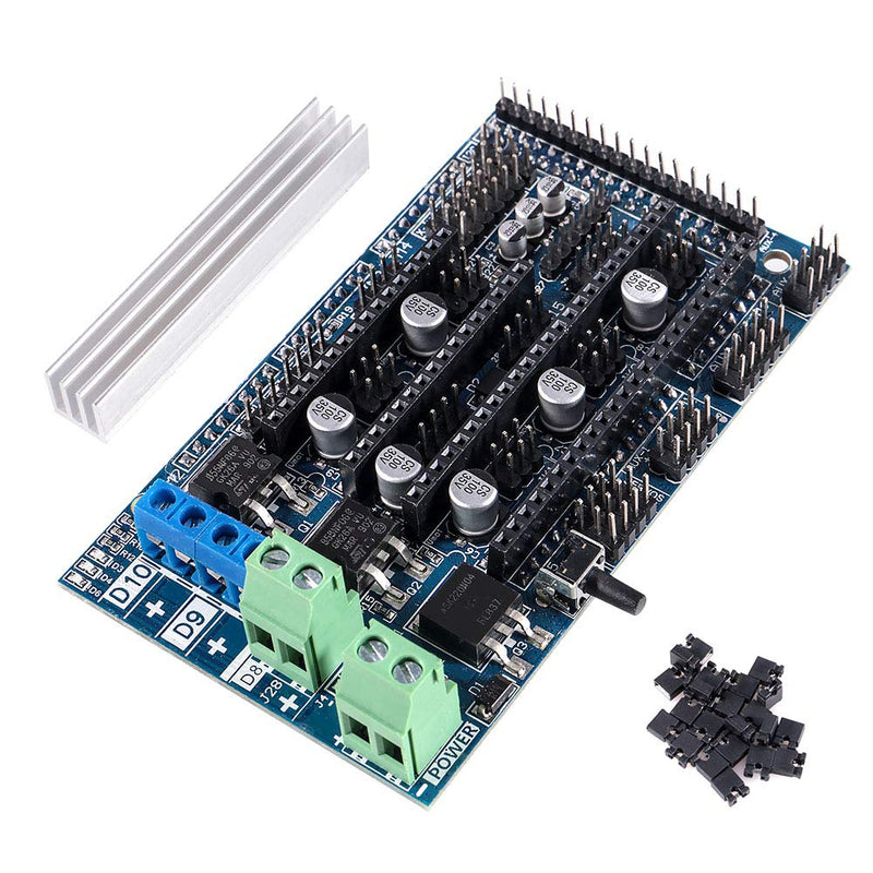  [AUSTRALIA] - AOICRIE Ramps 1.6 Plus Expansion Control Panel with Heatsink Upgraded Ramps 1.4 3D Motherboard Support A4988 DRV8825 TMC2130 Driver Reprap Mendel for 3D Printer Board Parts