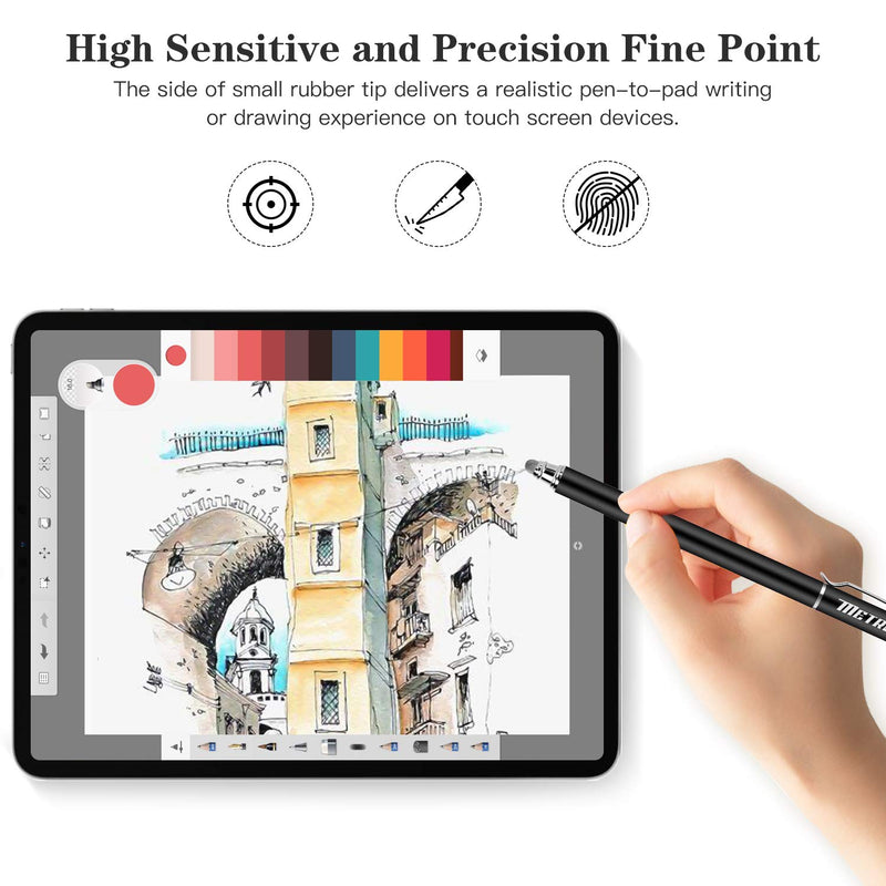 METRO Universal Stylus Pens for Touch Screens - High Sensitivity Capacitive Stylus Fiber Tips 2 in 1 Touch Screen Pen with 8 Extra Replaceable Tips for iPad iPhone and All Other Tablets & Cell Phones - LeoForward Australia