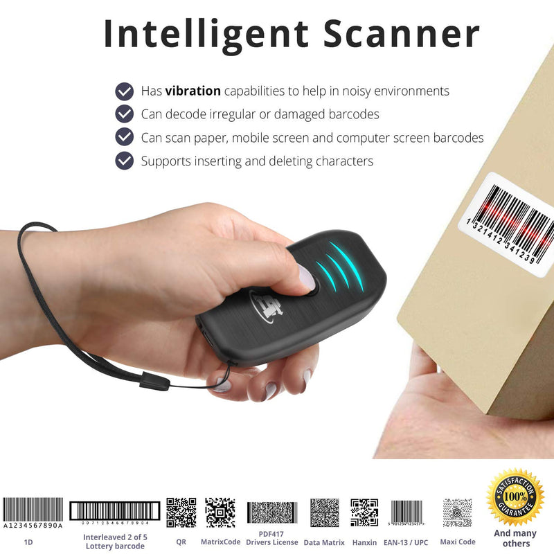  [AUSTRALIA] - ScanAvenger Portable Mini-Wireless Bluetooth Barcode Scanner: 3-in-1 Hand Scanners - Cordless, Rechargeable 1D & 2D Scan Gun for Inventory Management - Wireless, Handheld, USB Bar Code/QR Code Reader