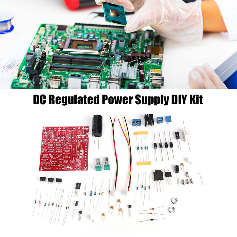  [AUSTRALIA] - DC Regulated Power Supply Diy Kit Module Parts 0-30V 2Ma-3A Stabilized Infinitely Adjustable Diy Electronics Kit,Adjustable Power Supply