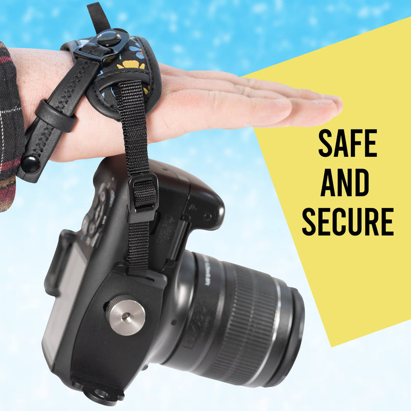  [AUSTRALIA] - Camera Hand Wrist Strap, Rapid Fire Secure Camera Grip, Compatible with Mirrorless and DSLR Cameras, Steady Support Wrist Straps, Adjustable to Hands Blue