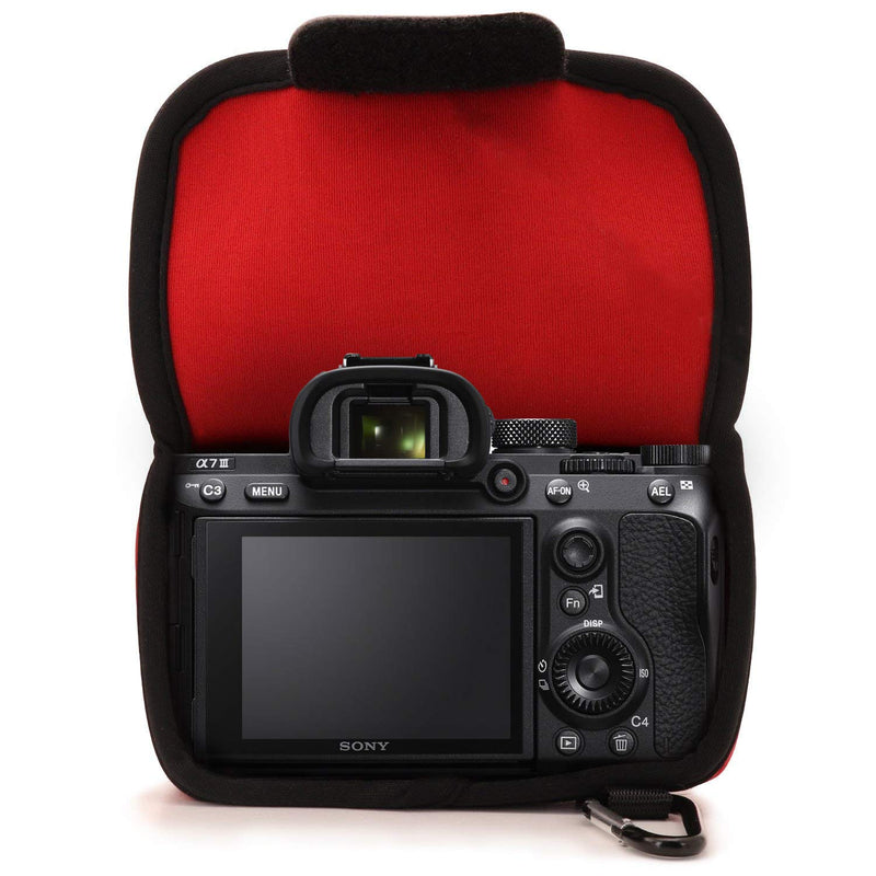  [AUSTRALIA] - MegaGear Ultra Light Neoprene Camera Case Compatible with Sony Alpha A7 III, A7R III, A9 (28-70mm) Red