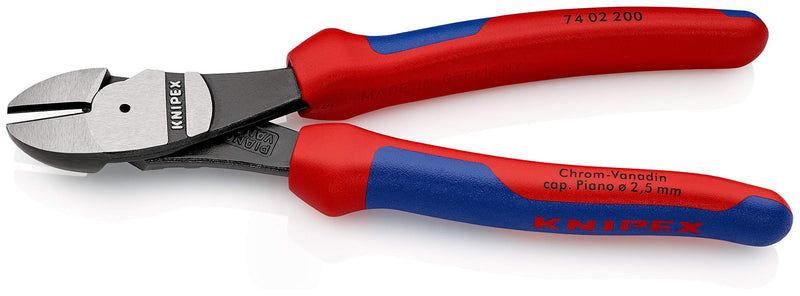  [AUSTRALIA] - KNIPEX Tools - High Leverage Diagonal Cutters, Multi-Component (7402200) 8-Inch Comfort Grip