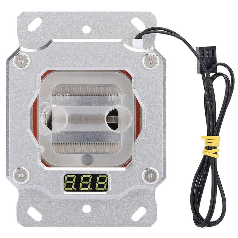  [AUSTRALIA] - CPU Water Block Waterblock with Temperature Display, PC Water Cooling Waterblock (Copper + PMMA + Anode Aluminum), CPU Cooler for AMD AM2, AM2 +, AM3, AM3 +, AM4 Systems