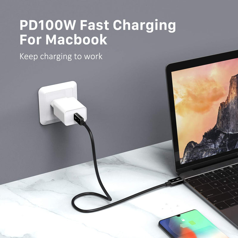  [AUSTRALIA] - CABLETIME Thunderbolt 3 Cable 40Gpbs/100W/5A, USB C Cable Compatible with New MacBook Pro, ThinkPad Yoga, Alienware 17 and More (1.6FT/0.5M) 1.6FT/0.5M