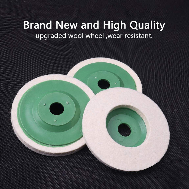  [AUSTRALIA] - Atoplee 10pcs 3.86'' 98mm Wool Polishing Buffing Wheel Pad Bore Dia