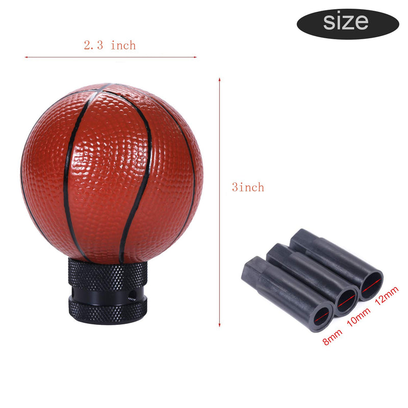  [AUSTRALIA] - Bashineng Gear Shift Knob Basketball Shape Stick Shifter Head for Universal Manual Automatic Cars (Orange)