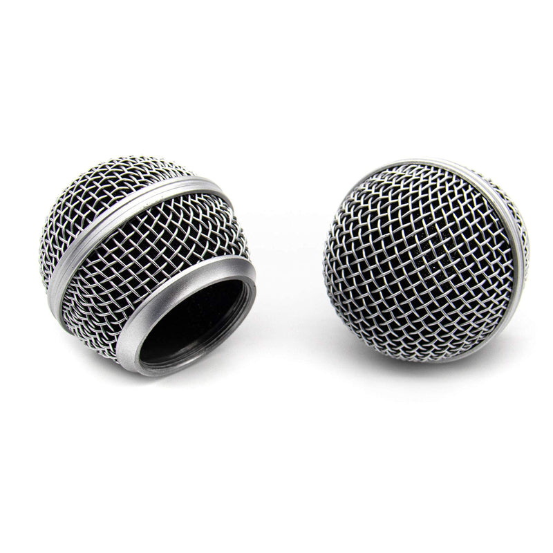  [AUSTRALIA] - AUEAR, 2 Pack Microphone Grille Ball Head Replace for SM58 BETA58 SM58LC SA-M30 SV100 RK143G for Pgx2 Slx2