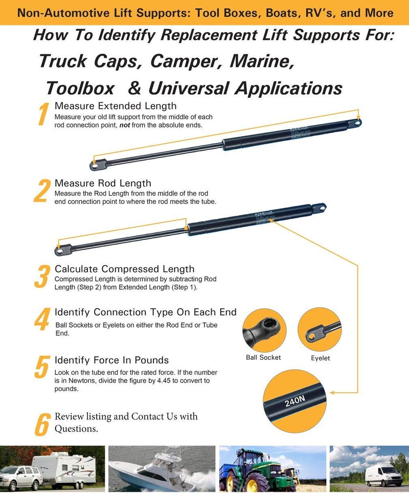 2Pcs 17.95 Inch Front Hood Struts Lift Supports Compatible With 08-13 IS F / 05-13 IS250 / 07-13 IS300 / 05-13 IS350 - Shock Gas Spring Prop Rod - LeoForward Australia