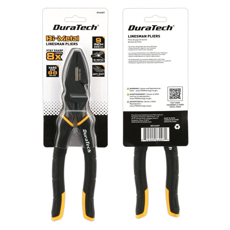  [AUSTRALIA] - DuraTech DT66007 9 inch Linesman Pliers