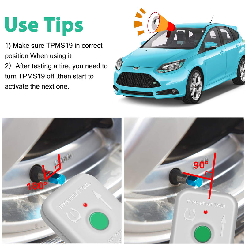 Arozk for Ford TPMS Sensor Tool TPMS Relearn Programming Training Tool Tire Pressure Monitor System Sensors Reset TPMS19 Transmitter - LeoForward Australia