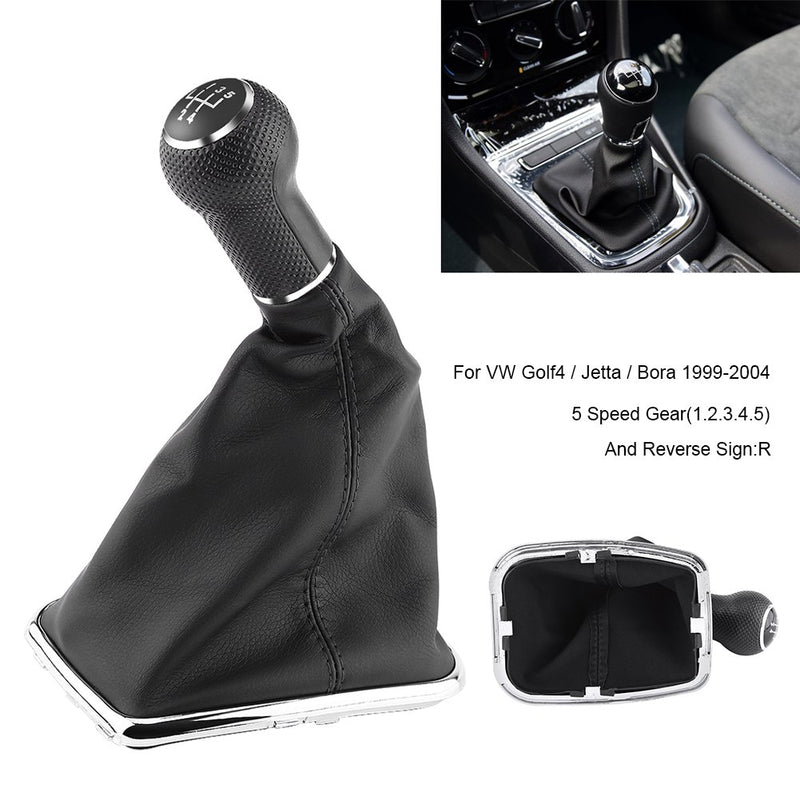  [AUSTRALIA] - 5 Speed Shift Boot, Keenso Car Manual Gear Shifter Knob Gaiter Stick Head Lever for Volkswagen Golf4/Jetta/Bora 1999-2004