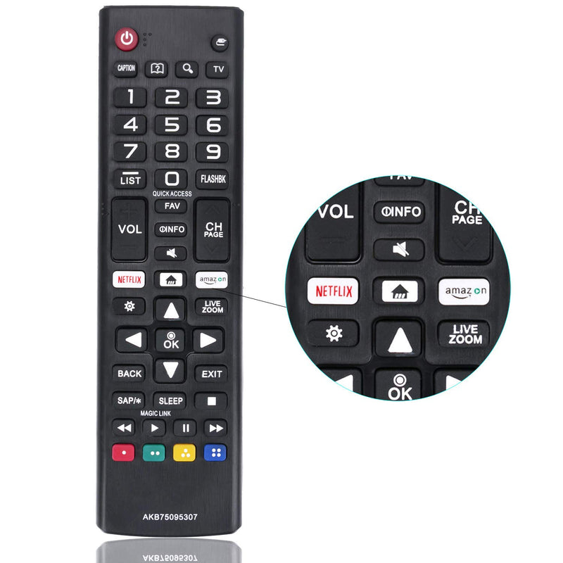 New Remote Control AKB75095307 Replacement fit for LG LED LCD TV 43UJ6500 43UJ6560 49UJ6500 49UJ6560 55UJ6520 55UJ6540 55UJ6580 60UJ6540 24lm520d 24LM520S 28lm520s - LeoForward Australia