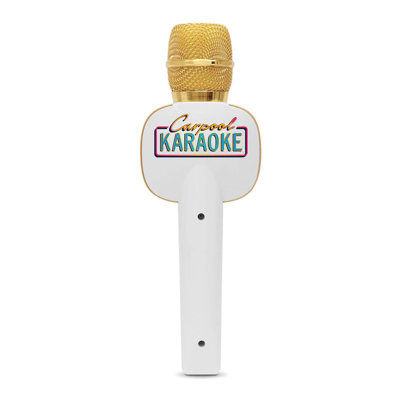Carpool Karaoke The Mic 1.0, Wireless Karaoke Microphone System, White CPK545 by Singing Machine,Gold & White Gold & White - LeoForward Australia