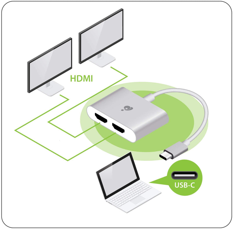  [AUSTRALIA] - IOGEAR USB-C to 4K Dual HDMI Adapter, GUC3CHD22