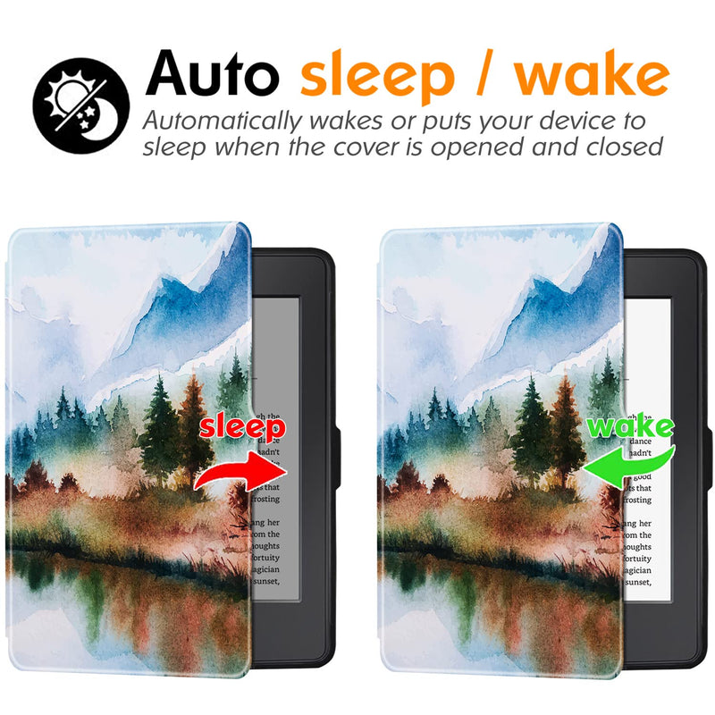  [AUSTRALIA] - BOZHUORUI Slim Case for Kindle Paperwhite 5th/6th/7th Generation Prior to 2018 (2012-2017 Release,Model EY21 & DP75SDI) - Premium PU Leather Protective Cover with Auto Sleep/Wake (Landscape) Landscape