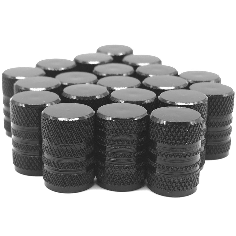 Lantee 20 Pcs Black Tire Valve Stem Caps for Cars - Aluminium Pressure Covers Fit for BMW, Chevy, Honda, Toyota, Jeep, Ford, Dodge, Mazda, Chevrolet, Subaru, Nissan, GMC, Acura, Mercedes Benz - LeoForward Australia