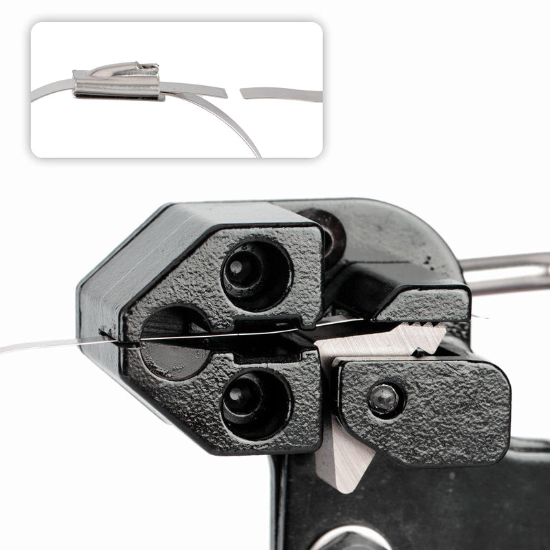  [AUSTRALIA] - IWISS Stainless Steel Cable Tie Gun Wrap Tool Metal Zip Tie Tightener Tensioning & Cutting Functional Cable Tie Gun c/w Free Zip Tie Release Tool
