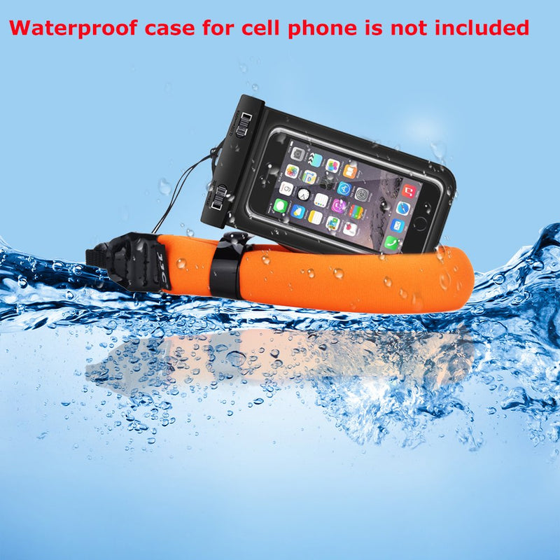  [AUSTRALIA] - JJC Waterproof Camera Float Strap Cell Phone Float Strap Compatible with Olympus TG-6 TG-5 TG-4 Nikon W300 W100 Canon D30 Fuji XP140 XP130 XP90 XP80 Smartphone iPhone Samsung Inside Waterproof Case Orange