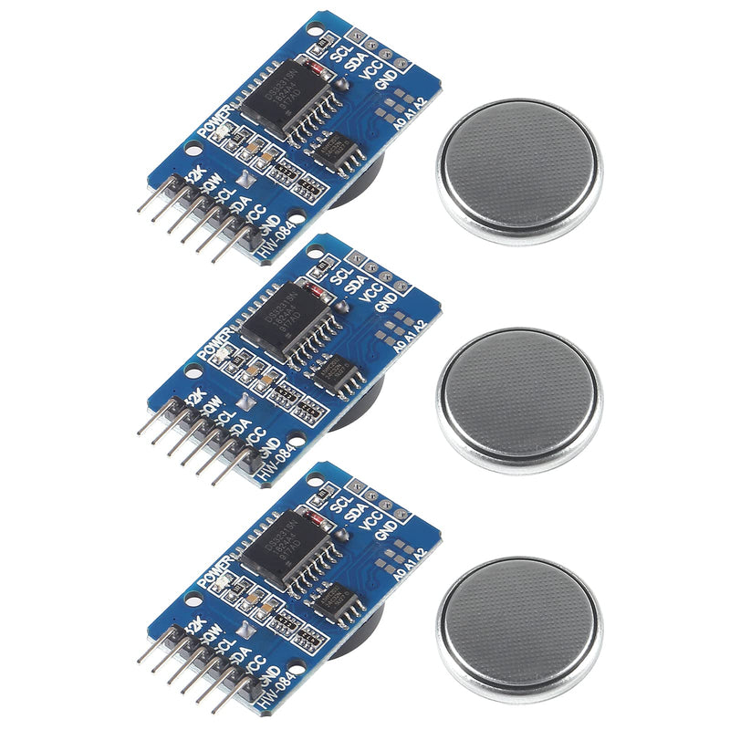  [AUSTRALIA] - AITRIP 3PCS DS3231 Real Time Clock Module RTC Sensor High Precision AT24C32 IIC Timer Alarm Clock for Arduino Raspberry Pi with Coin Battery