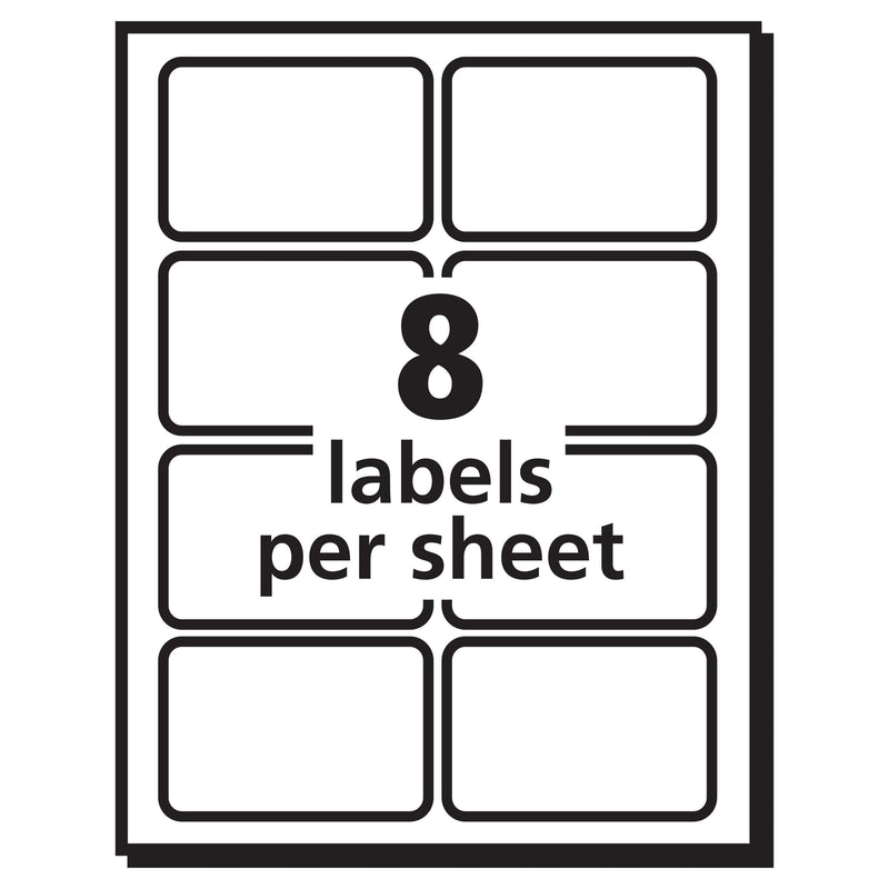 AVERY EcoFriendly Name Badge Labels for Laser and Ink Jet Printers, 2.333 x 3.375 Inches, White, Permanent, Pack of 80 (48395) - LeoForward Australia