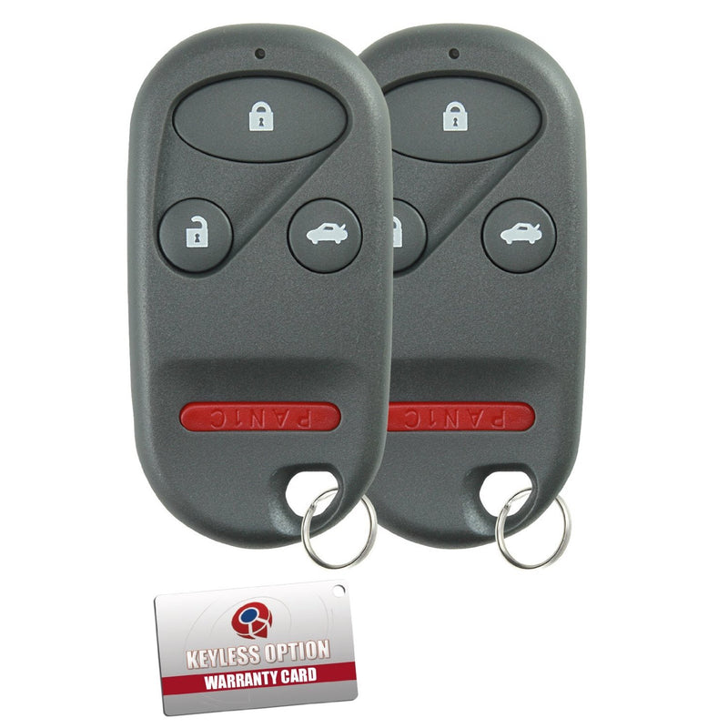  [AUSTRALIA] - KeylessOption Keyless Entry Remote Control Car Key Fob Replacement for E4EG8DJ (Pack of 2)
